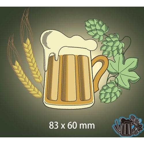 Cutting Dies Beer Metal for DIY Scrapbooking Photo Album Embossing Paper Card 83*60mm