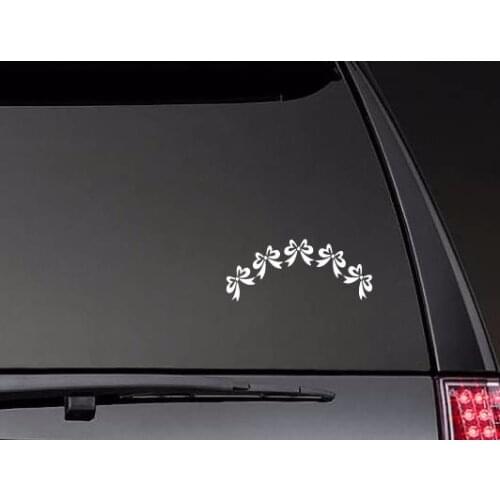 Five Bows Arch Car Stickers Rear windshield Car Bumper Window Stickers Art Parten ZP0377
