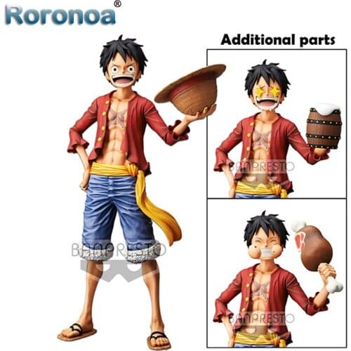 RORONOA Original Banpresto One Piece Grandista Nero Monkey D. Luffy PVC Action Figure Toys Model Figurals Brinquedos 28cm