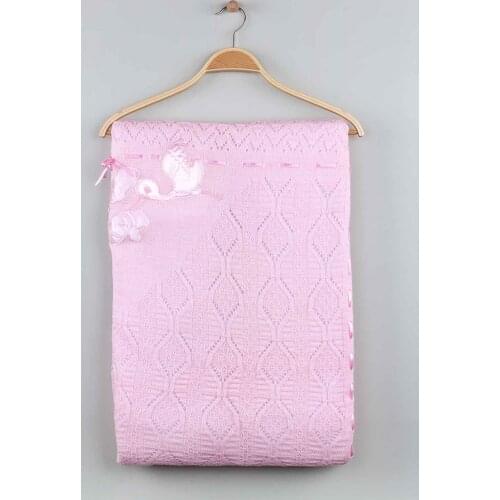 Pink baby girl knitwear knitted blanket 80*80 cm cotton soft comfortable warm daily use babies blanket models