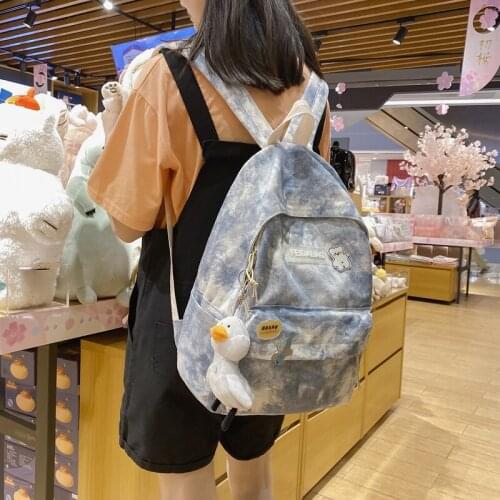 School Bag Kawaii Student Shoulders Large Capacity Couple Backpack Fashion Backpack Female College Teen Computer Bag Mochila