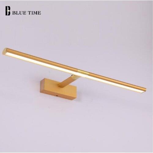 Modern Led Wall Lamp 120 100 80 60CM Sconce Wall Lamp Bahtroom Lamp Indoor Bathroom Mirror Front Light Black&Gold 110V 220V Lamp