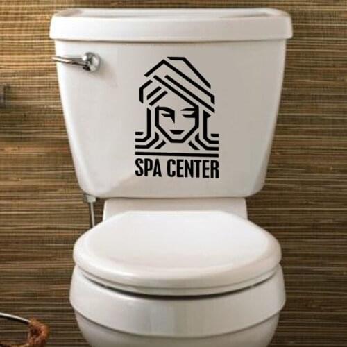 Spa Center Woman Beauty Salon Vinyl Wall Toilet Stickers Decals 6WS0196