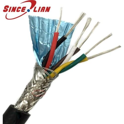 5M Twisted Shielded Wire 6 core Communication Cable Rvsp6 Cable Line Core 0.2/0.3/0.5/0.75/1/1.5 Square Twisted Shielded Wire