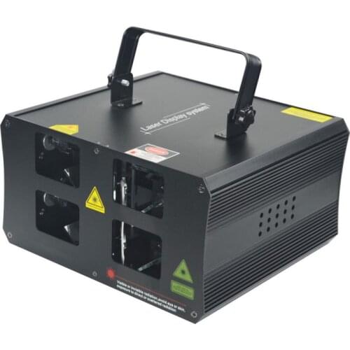 X24 New 860MW 4 heads RGB laser R638-200mW+G532-50mWx2pcs+B445-500mW party stage DJ bar club KTV disco studio lighting