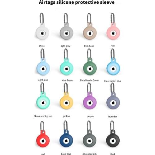 Anti-lost Device Keychain Protective Sleeve For Apple Airtags Liquid Silicone Protective Sleeve For Apple Locator Tracker