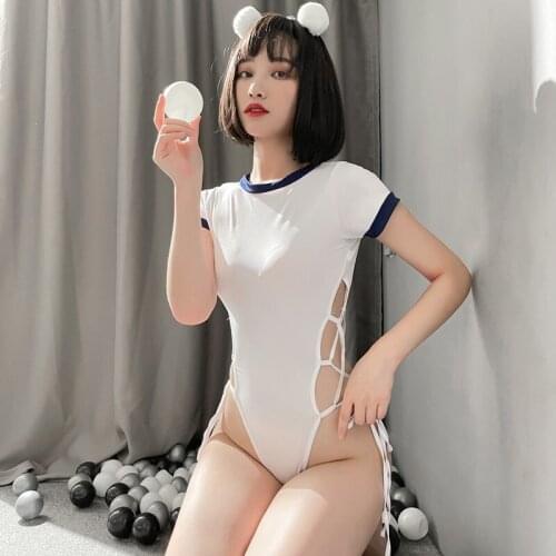 Jimiko bodysuit crotchless swimsuit sexy sailor School Girl outfit erotic cosplay sexual lingerie student swim class costume