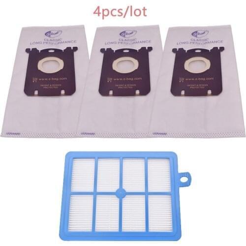 1 * hepa h13 filter H12 filter Wiener Hepa replaces for Philips FC9150 FC9199 for Electrolux spare parts + 3 * s bag dust bag