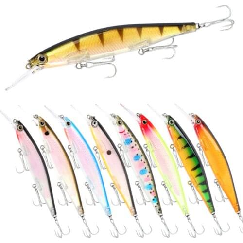 1Pcs 12.5cm 13 g Artificial Hard Bait with Treble Hooks Floating Minnow Fishing Lure Wobbler 3D Eyes Bass Pesca Crankbait Tackle