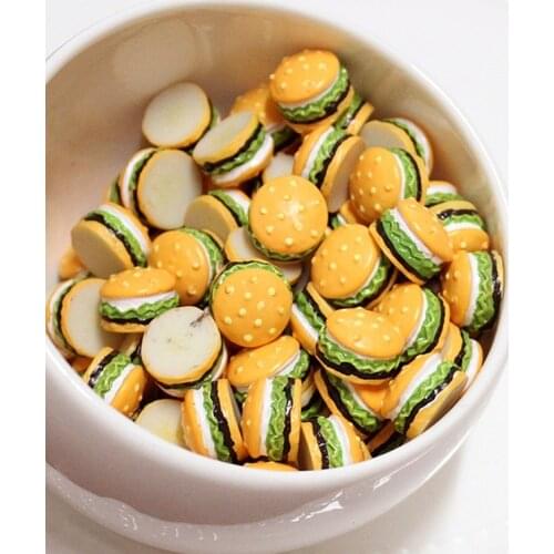 10pcs Addition Slime Charms for Slime Supplies Filler DIY Polymer Burger Accessories Toy Lizun Model Tool for Kids Toys Gift E