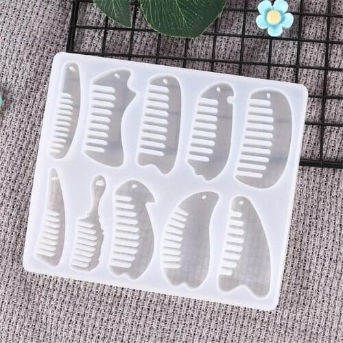 3D UV Comb Resin Mold Silicone Epoxy Resin Molds for DIY Jewelry Making Tools Silicone Resin Mold Handmade Craft Finding DIY