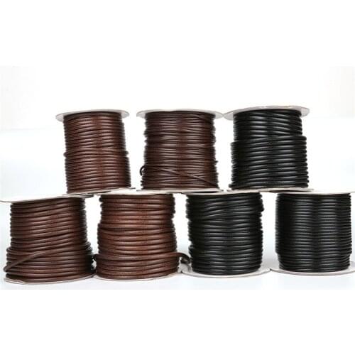 5-80M Multiple sizes Black/Brown Round Wax Cord Jewelry String For DIY Necklace Bracelet Jewelry Findings Making