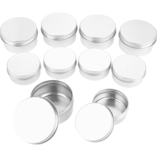 5pcs 50ml/80ml Aluminium Empty Containers Empty Sample Jars Cosmetic Jars Aluminium Containers For Cosmetics Makeup Case