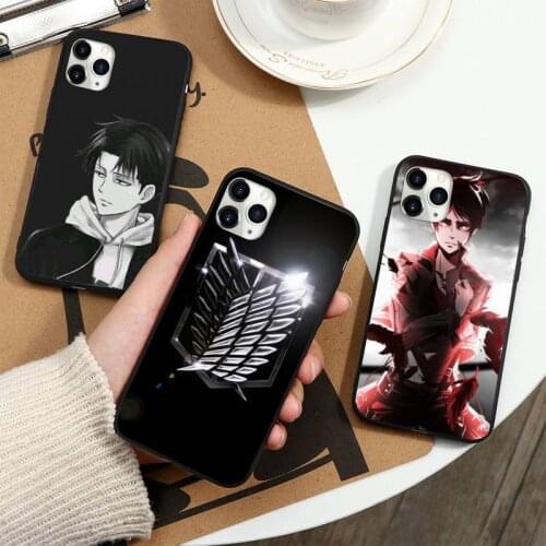 Attack on Titan Eren Mikasa Levi Phone Case for iPhone 11 12 pro XS MAX 8 7 6 6S Plus X 5S SE 2020 XR coque shell funda hull
