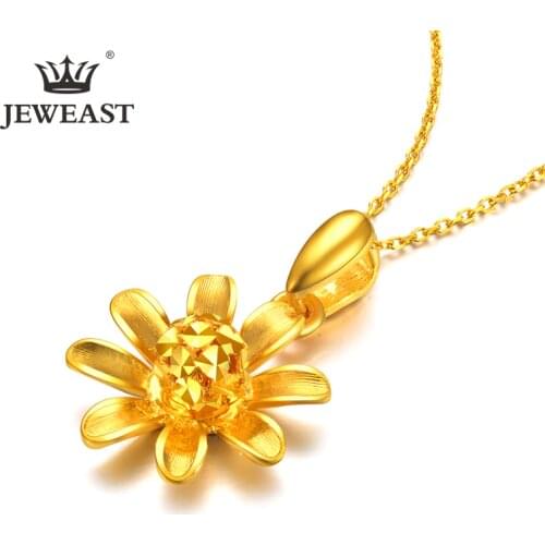 DCZB 24K Pure Gold Pendant Real AU 999 Solid Gold Charm Beautiful Flower Upscale Trendy Classic Fine Jewelry Hot Sell New 2020