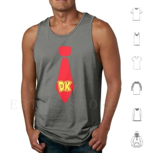 Dk Tie Tank Tops Vest Sleeveless Donkey Kong Country Returns 64 Switch Super Diddy Kong Kong Arcade Retro Adventure