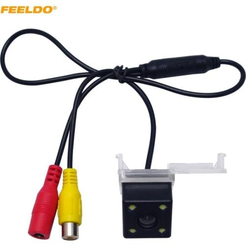 FEELDO Car Rear View Reverse Backup Camera With LED For Peugeot 301/308/408/508/C5/3008//307(Hatchback)/307CC (13~15) #FD3179