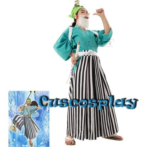 Anime One Piece Wano Country Usopp Cosplay Costume Unifrom Kimono Kendo Pants Halloween Costumes Fancy Party Dress Custom Made