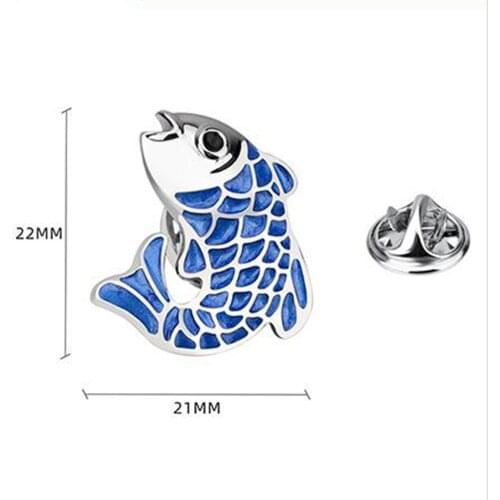 Fashion Animal Fancy Carp Brooch Pins Corsage Men Wedding Jewelry Present