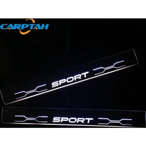 CARPTAH Trim Pedal Car Exterior Parts LED Door Sill Scuff Plate Pathway Dynamic Streamer light For Land Cruiser 200 LC200