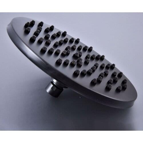 8" inch Black Oil Rubbed Bronze Round Bath Rainfall Rain Bathroom Shower Head Bathroom Accessory (Standard 1/2") msh247