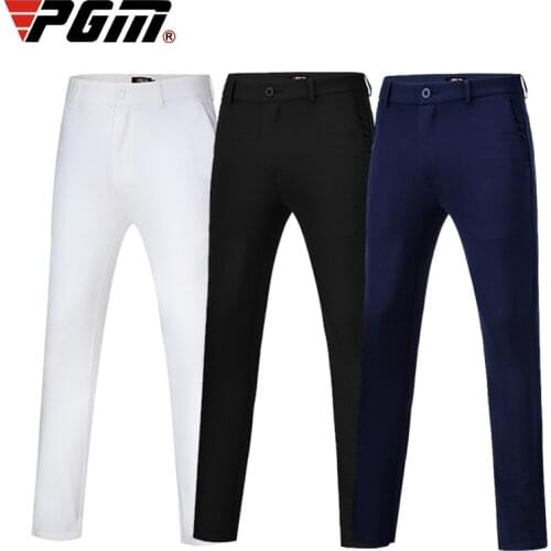 Pgm Autumn Winter Men Golf Pants Thick Keep Warm High Elasticity Trousers Mid-waist Full Length Golf Pants XXS-XXXL D0973