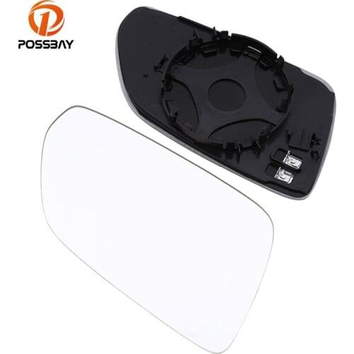 POSSBAY Car Side Door Heated Mirror Glass for VW Polo/Derby/Vento-IND(Typ 9N3) 2005-2010 Car Rear View Mirrors White Lens