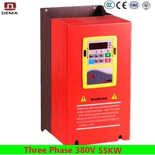 DEMA D6B Series High Power Vector 380V 3 Phase 55kW Variable Speed Drive/VSD AC Frequency Inverter 50Hz 60Hz Converter For Motor