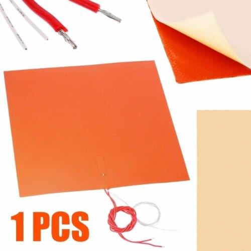400*400*1.5mm 220V 1400W Silicone Heated Pad 3D Printer Heating Pads Waterproof Bed Heat Preservation Mat