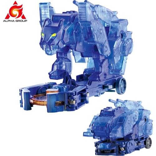 Screechers Wild! Level 2 Transforming Vehicle Flip Car -Flip -Beast Mode Catch Coin Deformation Animation Action Figure Kid Toy