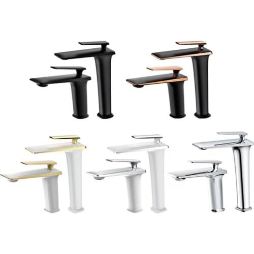 Basin Mixer New Fashion Bathroom Faucet Single Handle Sink Tap Mixer Hot and Cold Sink Water Crane