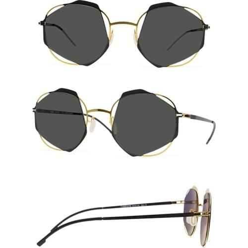 Belight Optical Vintage Retro Hollow-Carved Design Women Men UV400 Protection Stainless Steel SunglassesOculos T190518-M