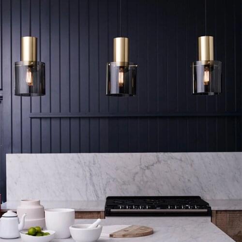 LukLoy LED Modern Nordic Pendant Lights Luxury Pendant Lamp Dining Kitchen Living Room Loft INS Hanging Lamp Pendant Light Glass