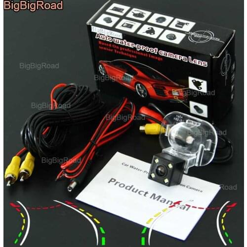 BigBigRoad Car Intelligent Dynamic Track Rear View Camera For Hyundai Verna Solaris Sedan Kia Forte Accent RB 2010-2015 / ix20