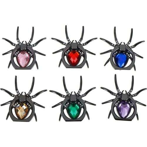 Universal Spider Bling Finger Ring Holder 360 Rotate Phone Stent Diamond Mobile Phone Holder Finger Stand for IPhone/Xiaomi