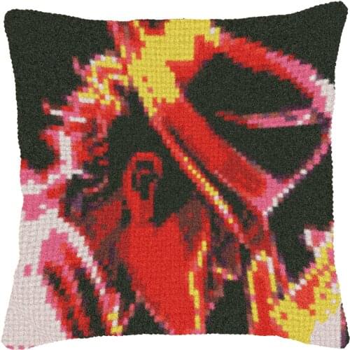 DIY Latch Hook Rug Kit 3D Segment Embroidery Pillow Wool Cross Stitch