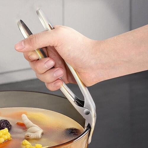 304 Stainless Steel Anti-hot Bowl Clips Dish Clamp Pot Pizza Pan Gripper Holder Hot Dish Plate Clip Retriever Tongs Kitchen Tool
