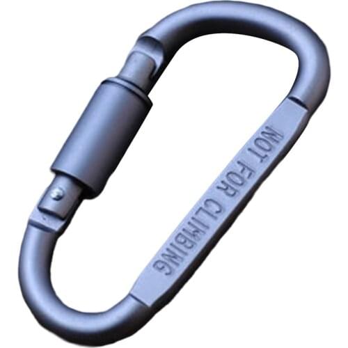 1 PC D-shaped Carabiner Travel Kit Camping Equipment Alloy Aluminum Survival Gear Camp Mountaineering Hook Outdoor Carabiner