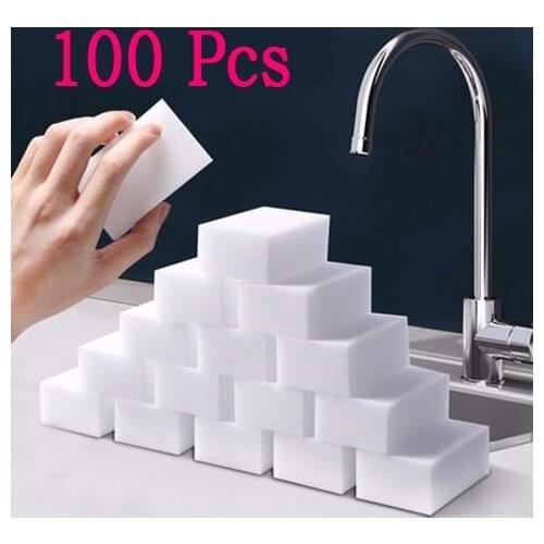 100Pcs Magic Sponge High Density Eraser Kitchen Office Bathroom Cleaning Nano Sponges Dish Kitchen Cleaning