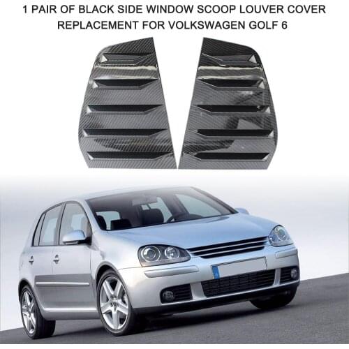 2pcs Black Side Window Scoop Louver Cover for Volkswagen Golf 6 Automobile accessories car styling