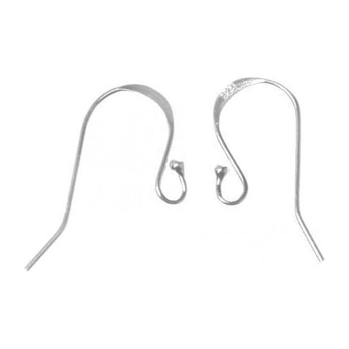 2x Phenovo 925 Sterling Silver Color Earrings Beads Fish Hooks for Jewelry Findings
