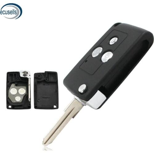 3 Buttons Flip Folding Key Blank Fob Key Case Remote Shell Cover for Lada With Uncut Blade