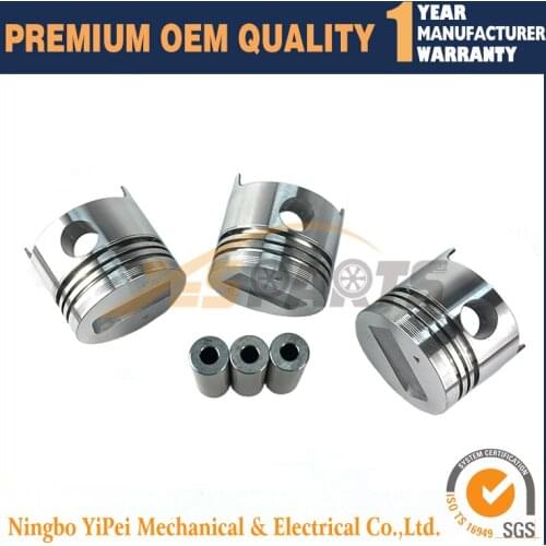 3 SET S3L 78mm STD Piston with Pin For Mitsubishi Engine S3L S3L2