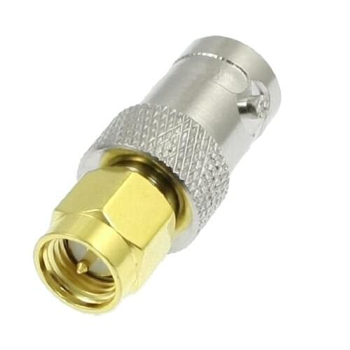 3pcs New Gold Tone Metal SMA Male to Silver Tone BNC Female Connector Adapter TP