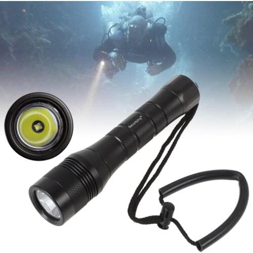 SecurityIng 1050Lm XM-L2 U4 LED 150M Depth Diving Flashlight with Head Mechanical Rotary Switch for Diving / Outdoor / Camping