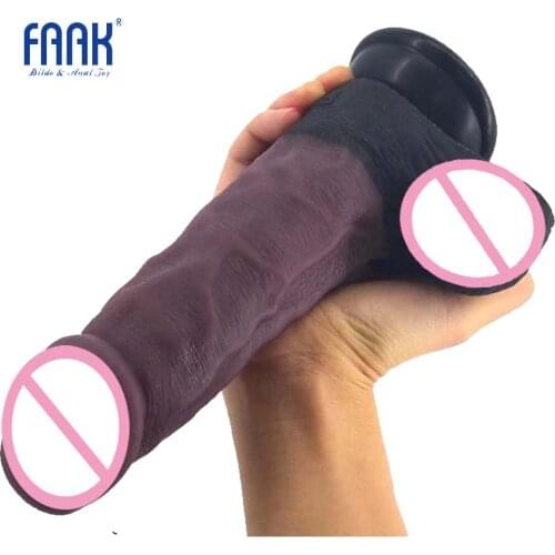 FAAK huge silicone dildo realistic big penis suction cup sex toys for women lesbian flirt masturbator sex shop anal massage