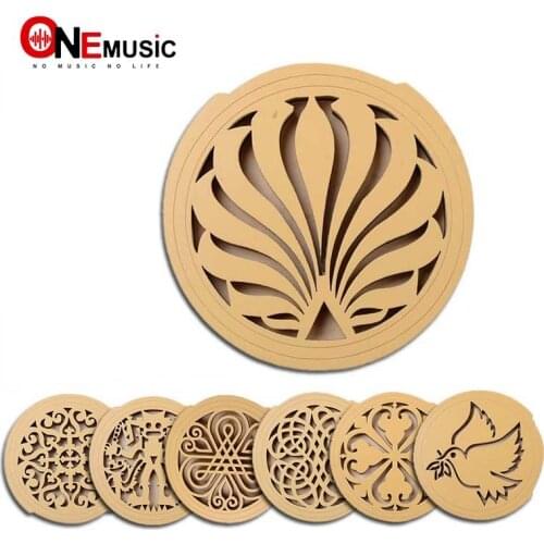 7 Type Wood Hole Sound Cover Block Plug Screeching Halt for 41 inch Acoustic Guitar sound holder Gold Guitar Parts & Accessories