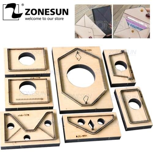 ZONESUN Credit Card Holder Women Wallet Custom Leather Cutting Die Handicraft Punching Tool Mold DIY Paper Wallet Die Cuts