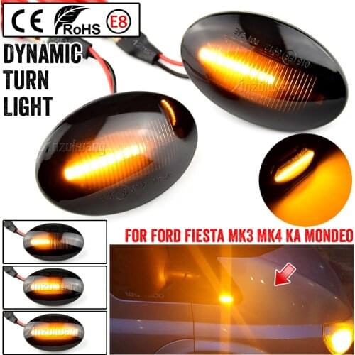 Dynamic LED Fender Light Side Marker For Ford Fiesta III IV MK3 MK4 19902000 2001 KA Mondeo I Transit Tourneo lamp turn signal