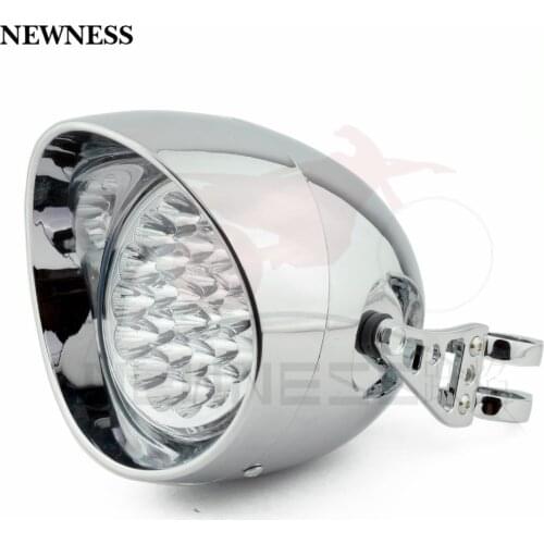 Motorcycle Bullet Headlight 39mm- 41mm Bracket Holder 10mm Side Mount Headlamp for Harley Sportster Dyna Softail